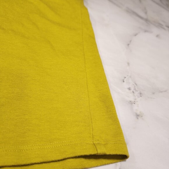 Eileen Fisher Yellow Short Sleeve Top Cotton Blend Womens Size XL - Picture 7 of 10